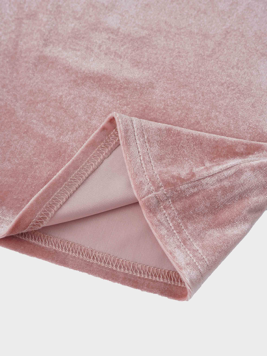 Velour Mock Neck Turtleneck-Blush-4
