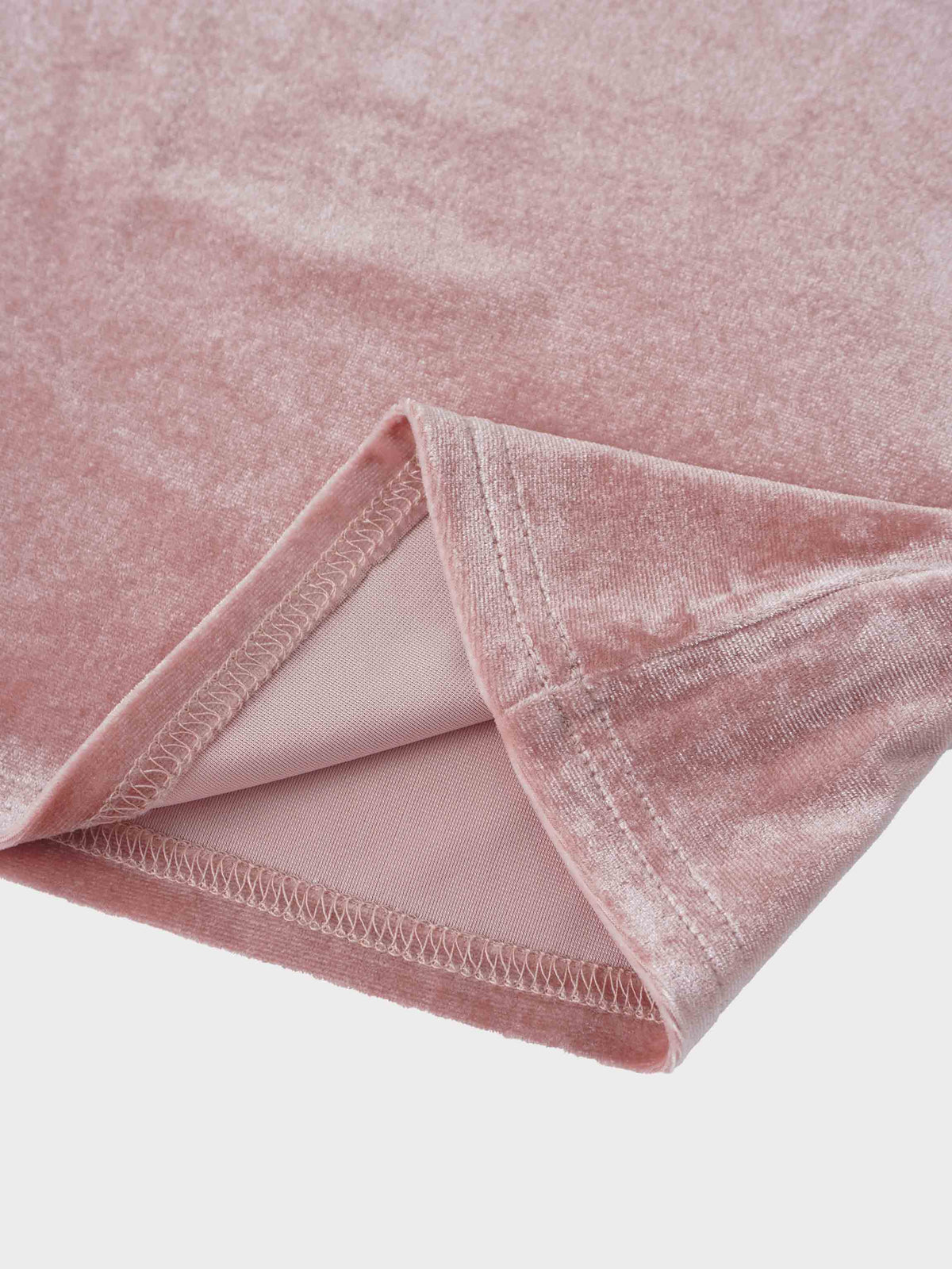 Velour Mock Neck Turtleneck-Blush-4