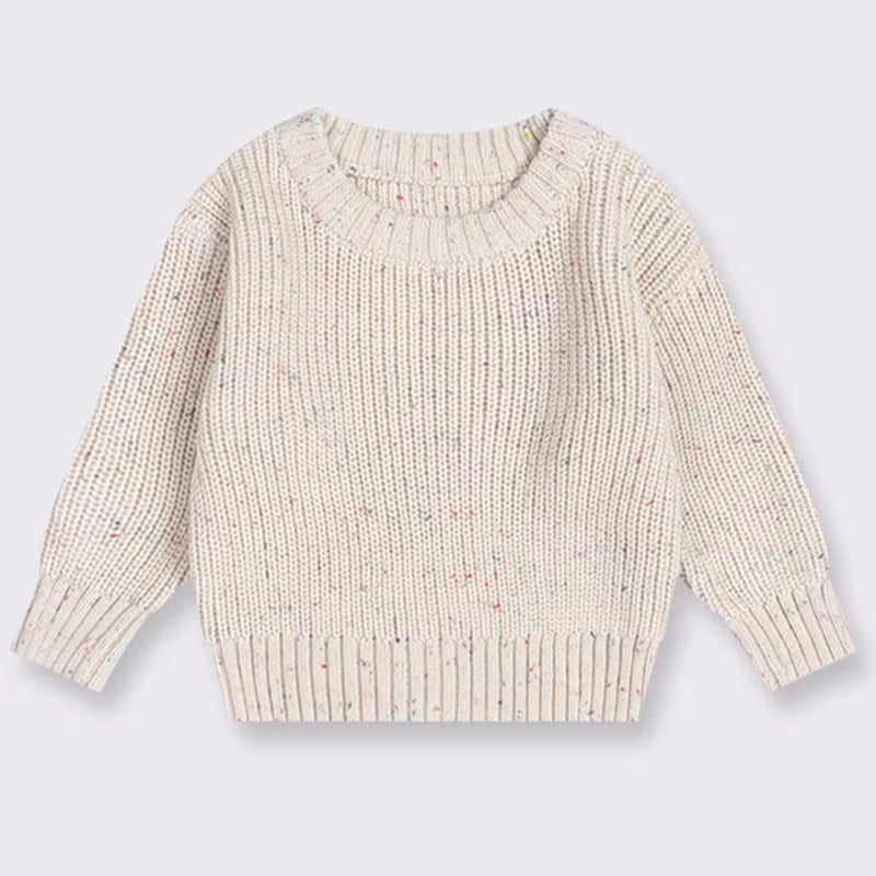Autumn Kids Sweaters Solid Chunky Knit Girls Sweater Brief Spring Winter Long Sleeve Boys Pullover Warm Knitwear Baby Clothes