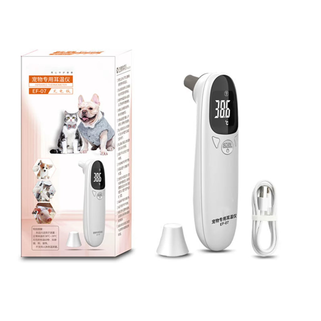 Cat Thermometers Ear Cat Dog Tech Supplies Puppy Thermometers Fever Detection Device for Pet High-Precision Accurate Led Display