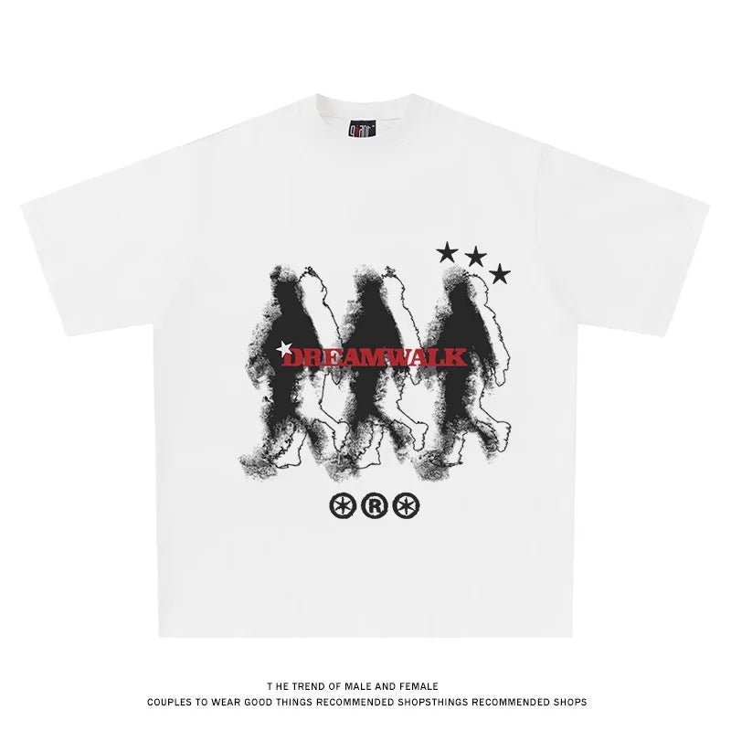 Men Graphic T-Shirts Oversized Cotton Summer Korean Fashion Y2K Streetwear Tops Short Sleeve Tees Pulovers Aesthetic Clothing