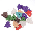 20/50Pcs Teddy Bear Charms 2 Holes Wood Sewing Buttons Buttons Children'S Garment Sewing Notions