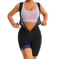 Women Hot Thermo Sauna Bodysuits One Piece Jumpsuits Shapewear Gym Fitness Sweating Bodysuit Body Shaper Thigh Trimmer Shorts