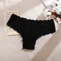 Lace Seamless Brazilian Panties Ribbed Cotton Low Waist Women'S Panties Breathable Girls Underwear plus Size Lingerie S-XL