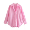 Women Shirt Multicolour Button up Shirt Women Summer Long Sleeve Top Female Streetwear Oversize Shirts and Blouses Women