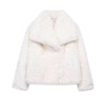 Winter Faux Fur Coat 2024 Woman New in Coats Autumn Fur Plush Fluffy Jacket Warm Red Gray Black White Fur Coat Outerwears