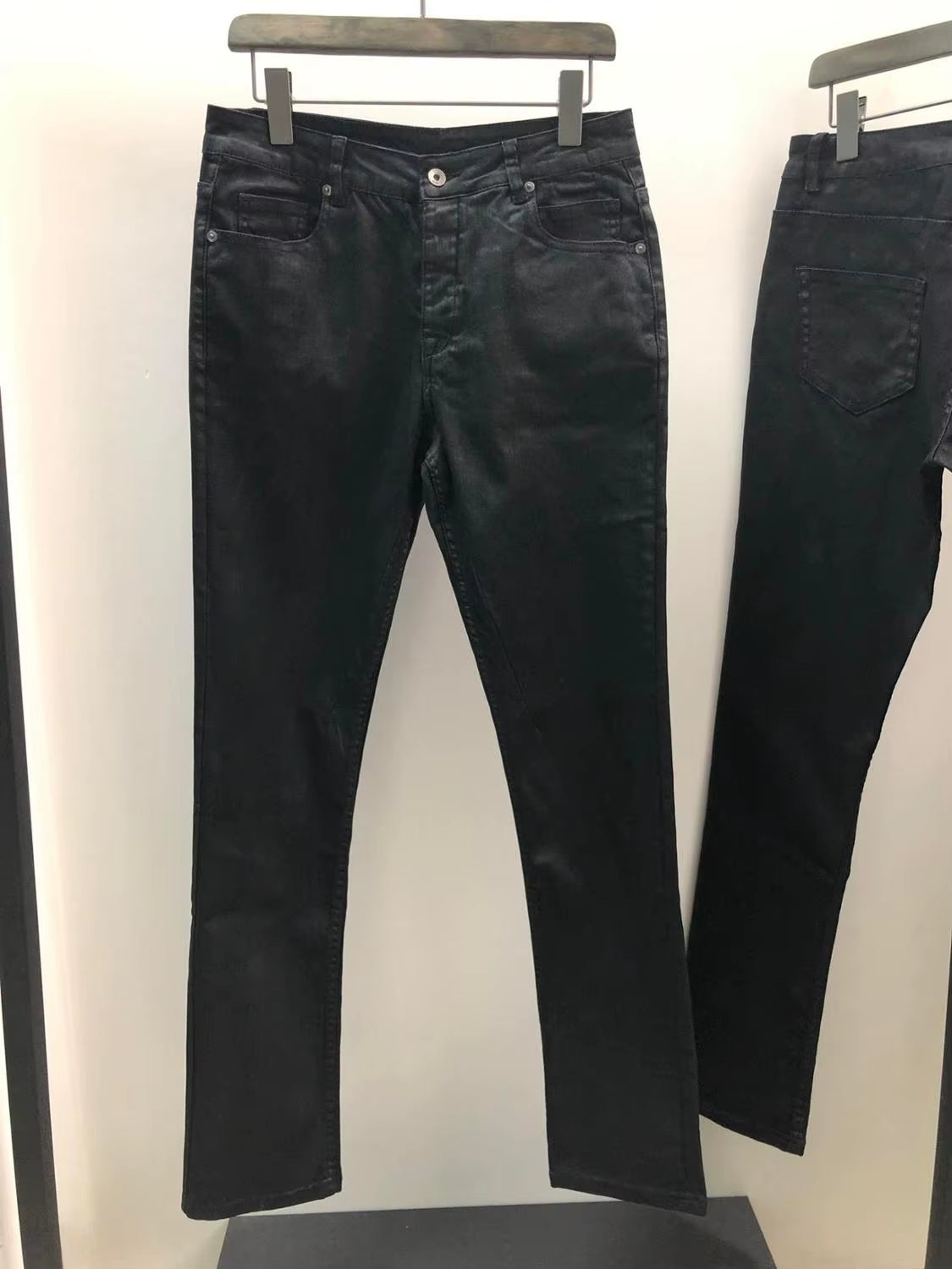 Men Denim Jeans 100% Cotton Gothic Men'S Clothing Coated Summer Straight Women Solid Jeans Pants Size XL