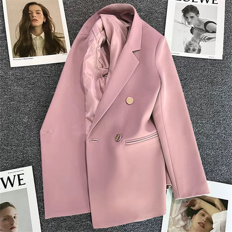 Office Blazers for Women 2023 Casual Fashion Long Sleeve New White Black Single Button Jackets Coats Blazer