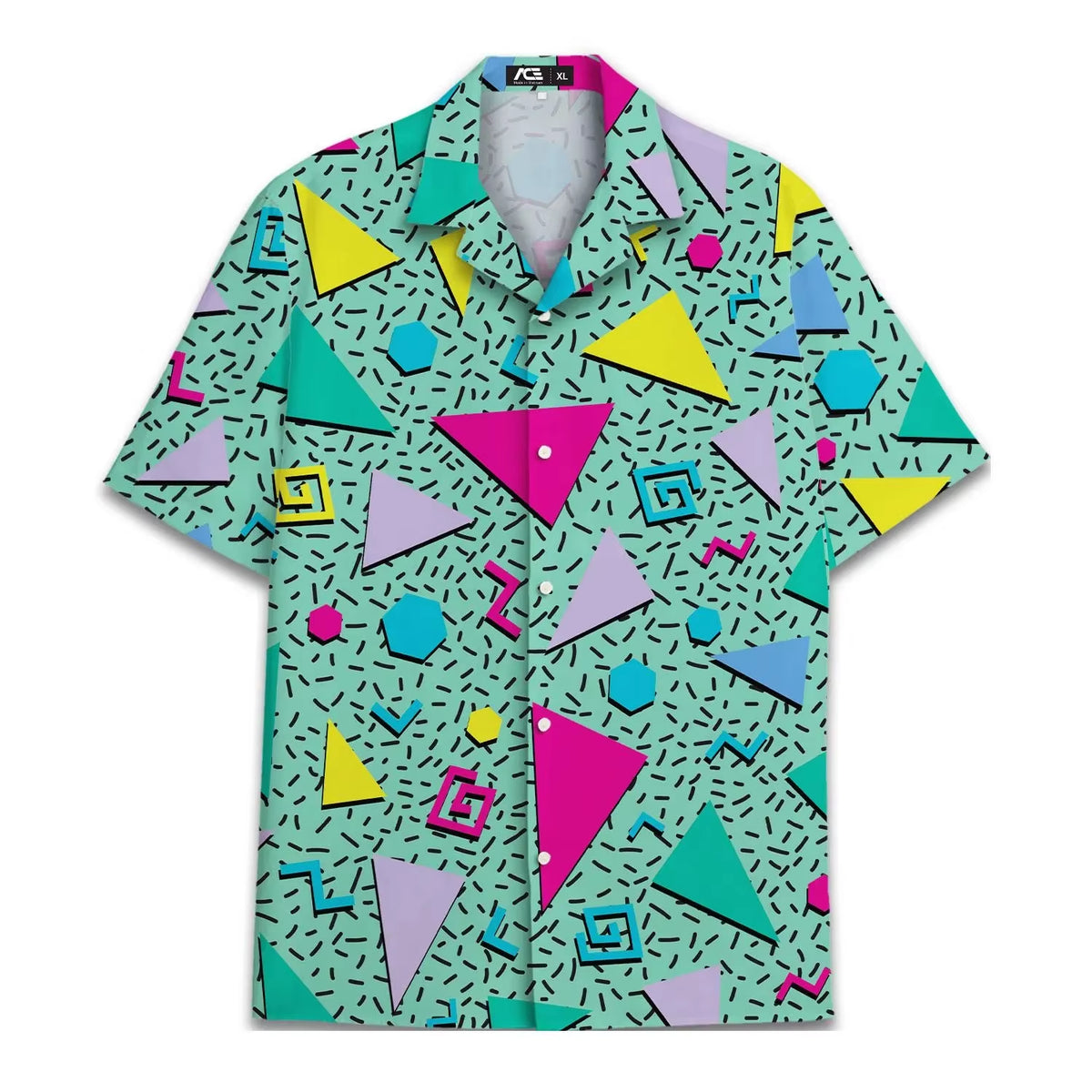 Retro 80S Pop Art Hawaiian Shirt 2025 Neon Cassette Skateboard Headphone Shirt, Vintage 90S Party Button-Up Summer Unisex Shirts