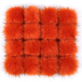 6Pcs 8Cm DIY Hairball Hat Fur Pompom Fake Fox Fur Pom Pom Balls with Rubber Band Buttons Handmade Knit Clothing Hat Accessories