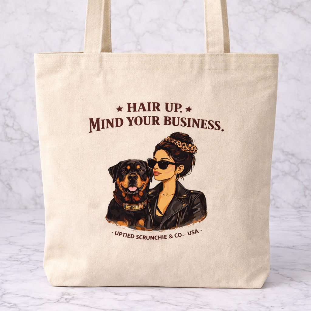 Mind Your Business XXL oversized purple satin scrunchie - UpTied Scrunchie Co
