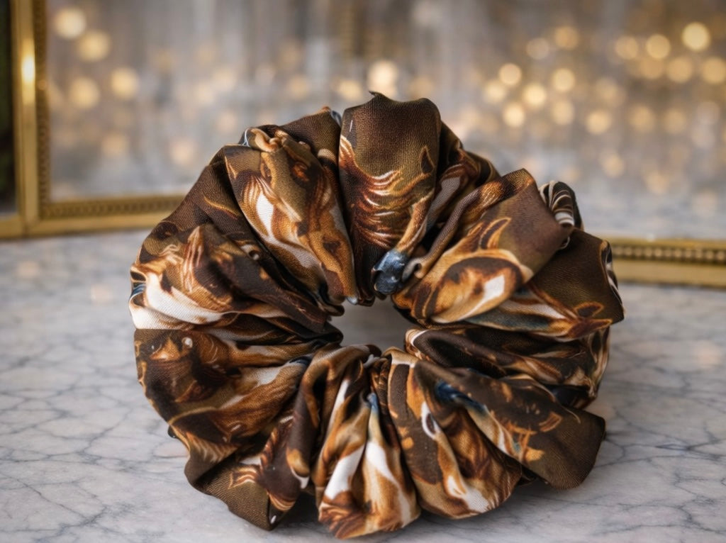 Hold Your Horses – Brown Cotton XL Scrunchie | Oversized Everyday Essential