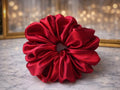 Stop Whining - Oversized Burgundy Satin Scrunchie (XL)