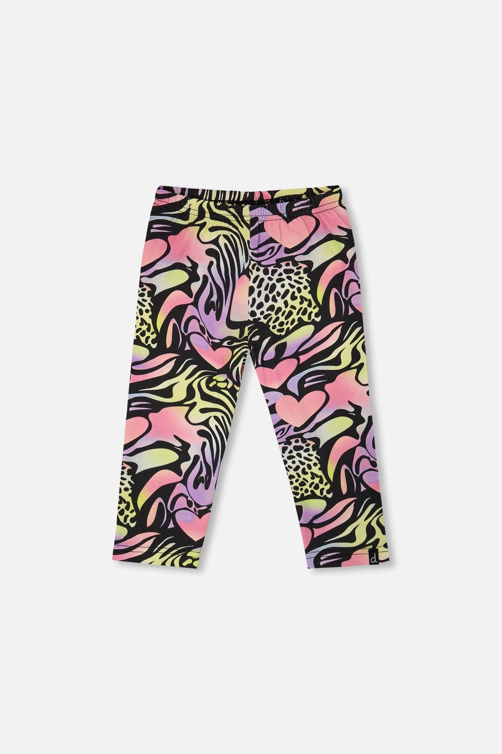 Organic Cotton Jersey Capri Black Printed Multicolor-0