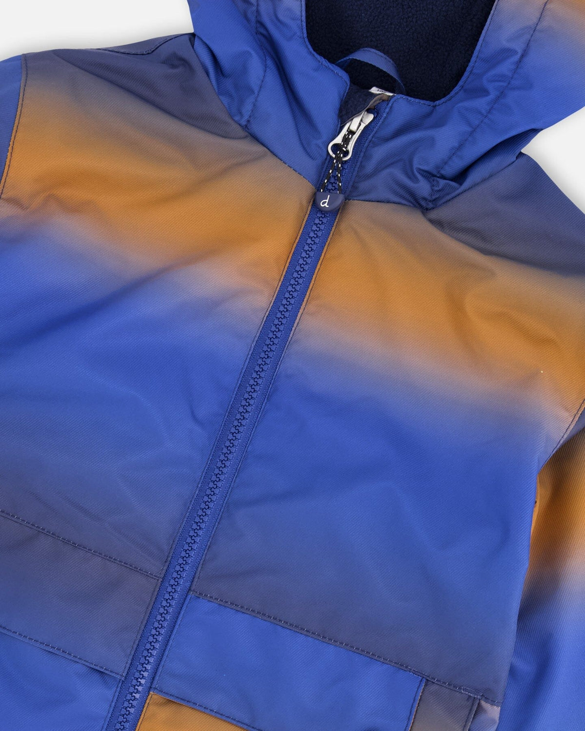 Insulated Two-Piece Mid-Season Outerwear Set Blue And Brown Gradient