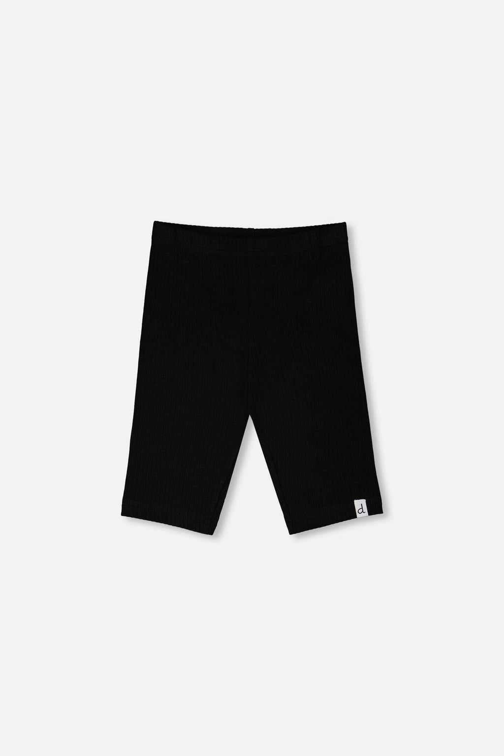 Rib Biker Leggings Black-0