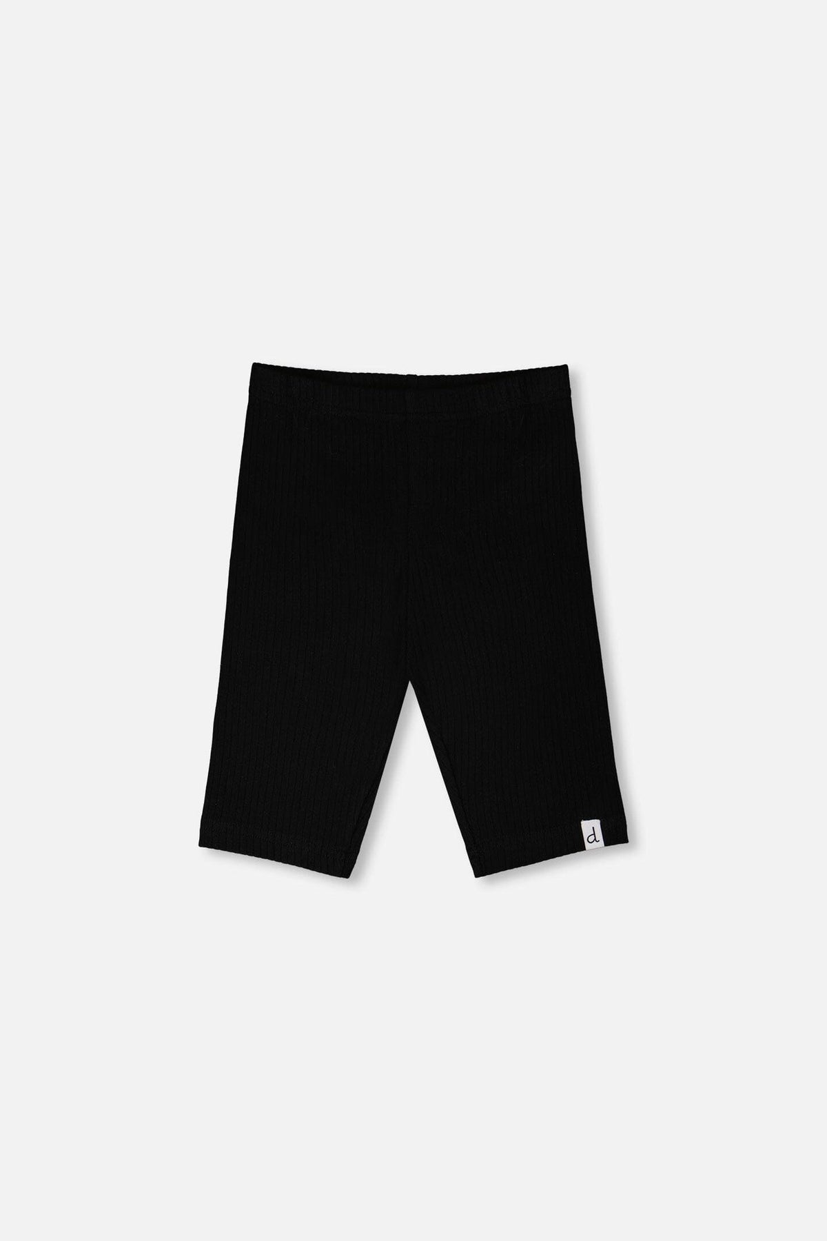 Rib Biker Leggings Black-0