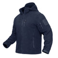 Spring Winter Fleece Jacket with Hoodie Mens Hooded Fleece Jacket Full-Zip up Outdoor Windproof Hooded Warm Work Coat