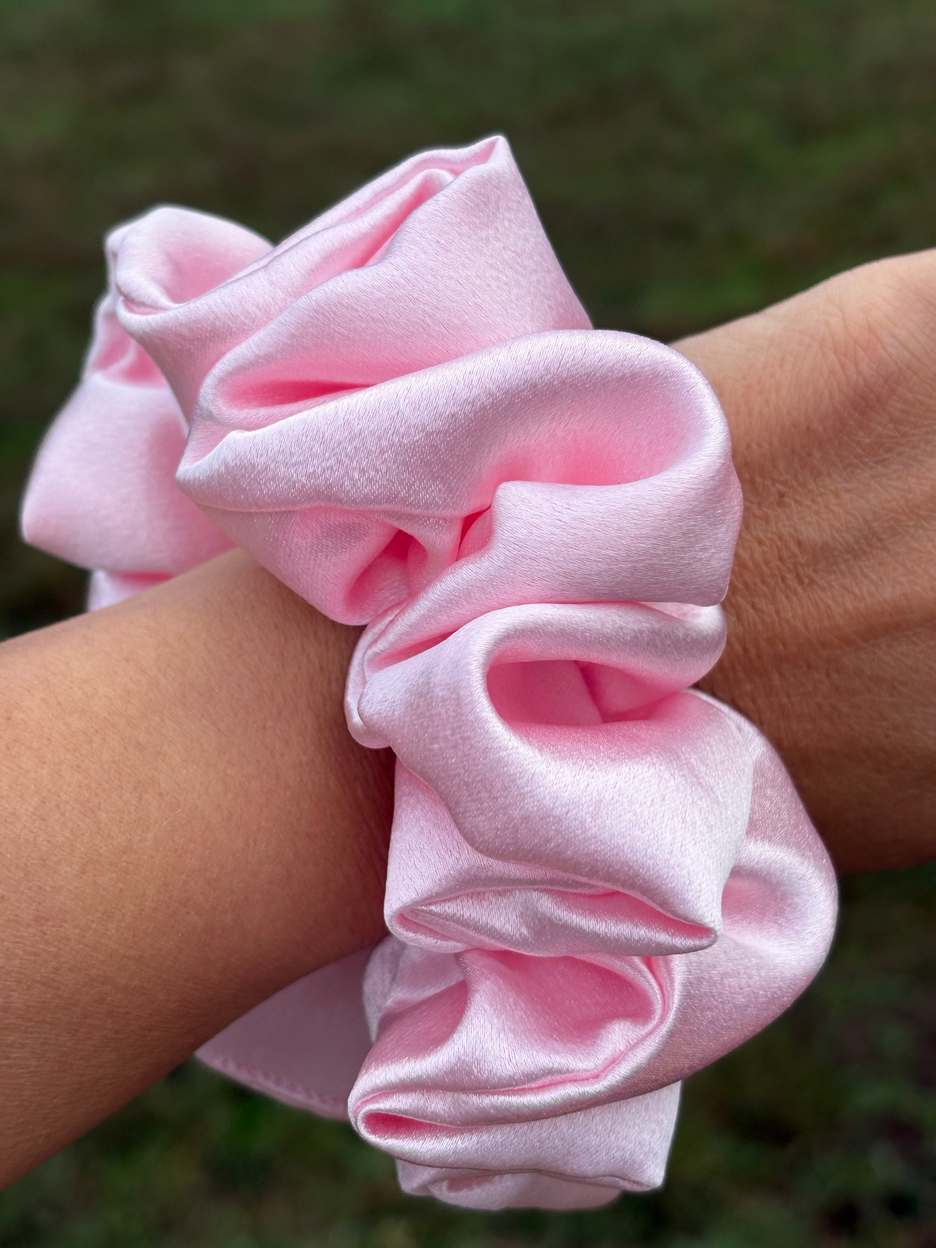 Crybaby - Oversized Pink Satin Scrunchie (XXL)