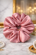 Rosé All Day - Oversized Dusty Rose Satin Scrunchie (XXL)
