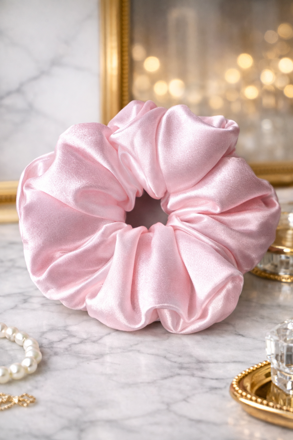 Crybaby - Oversized Pink Satin Scrunchie (XXL)