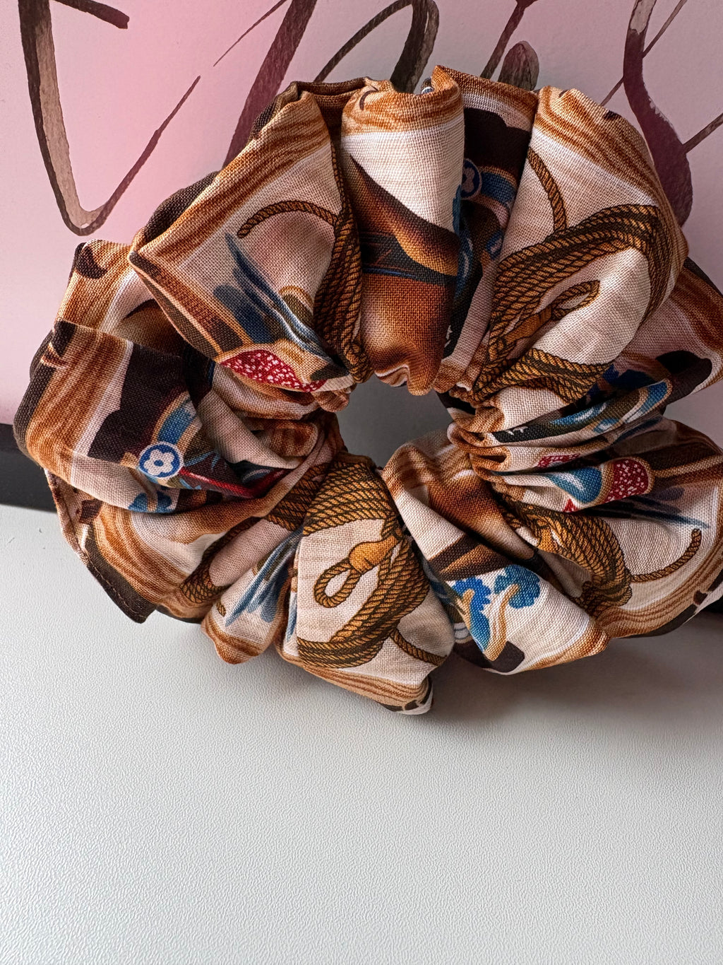 Hold Your Horses – Brown Cotton XL Scrunchie | Oversized Everyday Essential