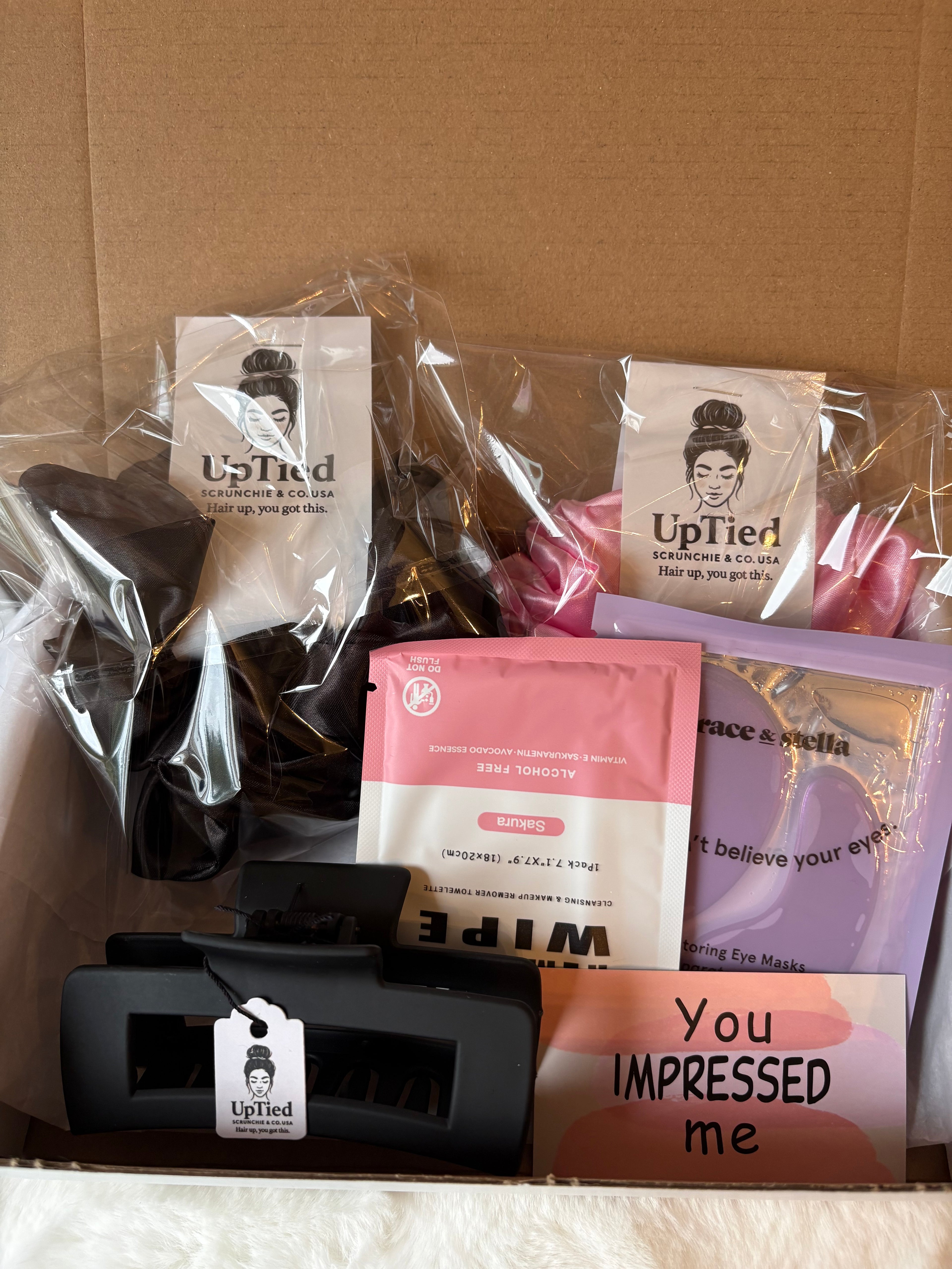 Midnight Glow Self-Care Set - Satin Scrunchies & Sleep Mask Bundle