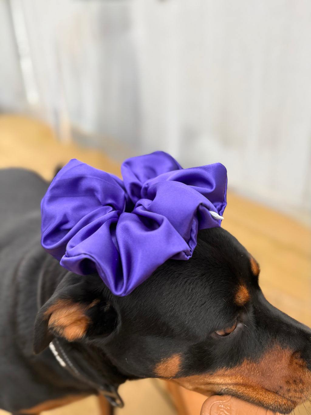 Mind Your Business - Oversized Purple Satin Scrunchie (XXL)