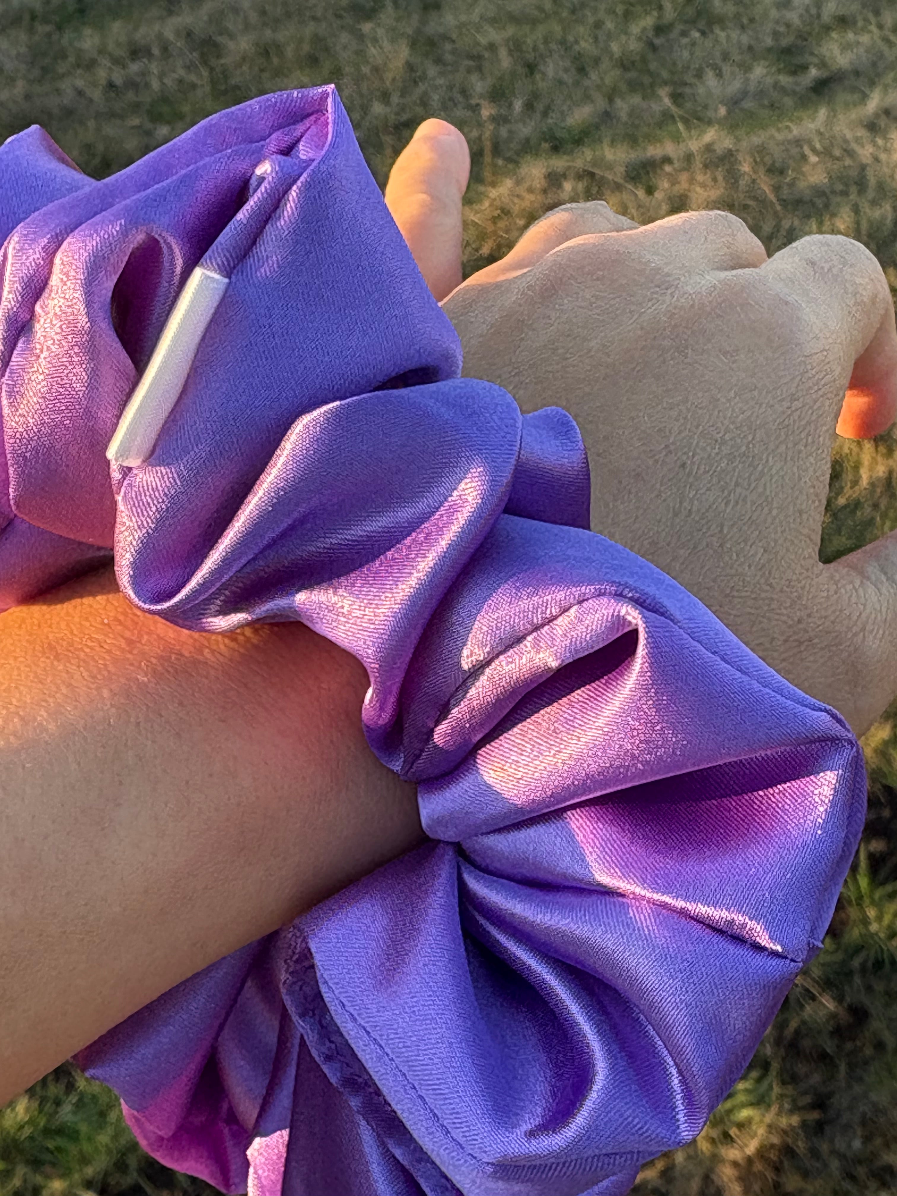 Holding It Together - Oversized Lavender Satin Scrunchie (XXL)