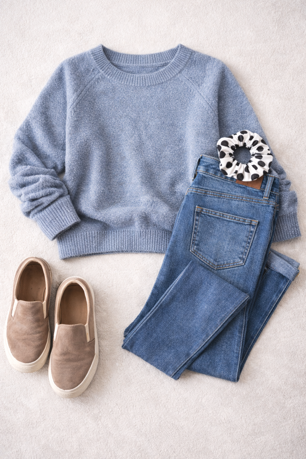 Still Moody - Oversized Black & White Satin Scrunchie (XXL)