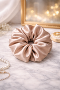 It's Fine - Oversized Beige Satin Scrunchie (XXL)