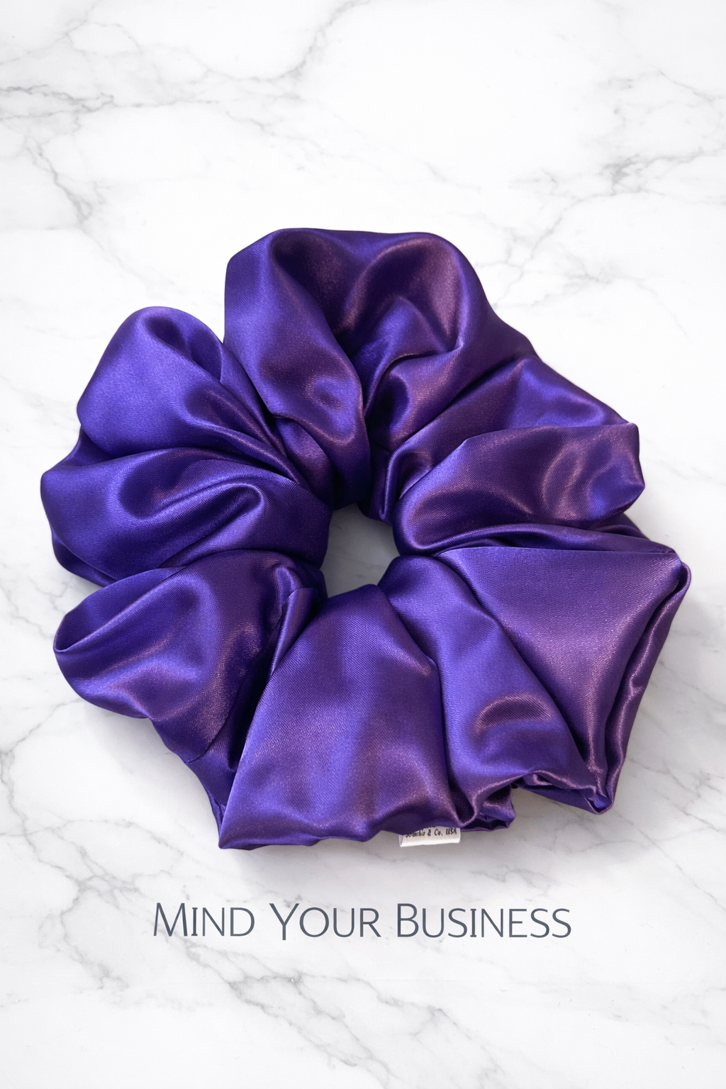 Mind Your Business - Oversized Purple Satin Scrunchie (XXL)