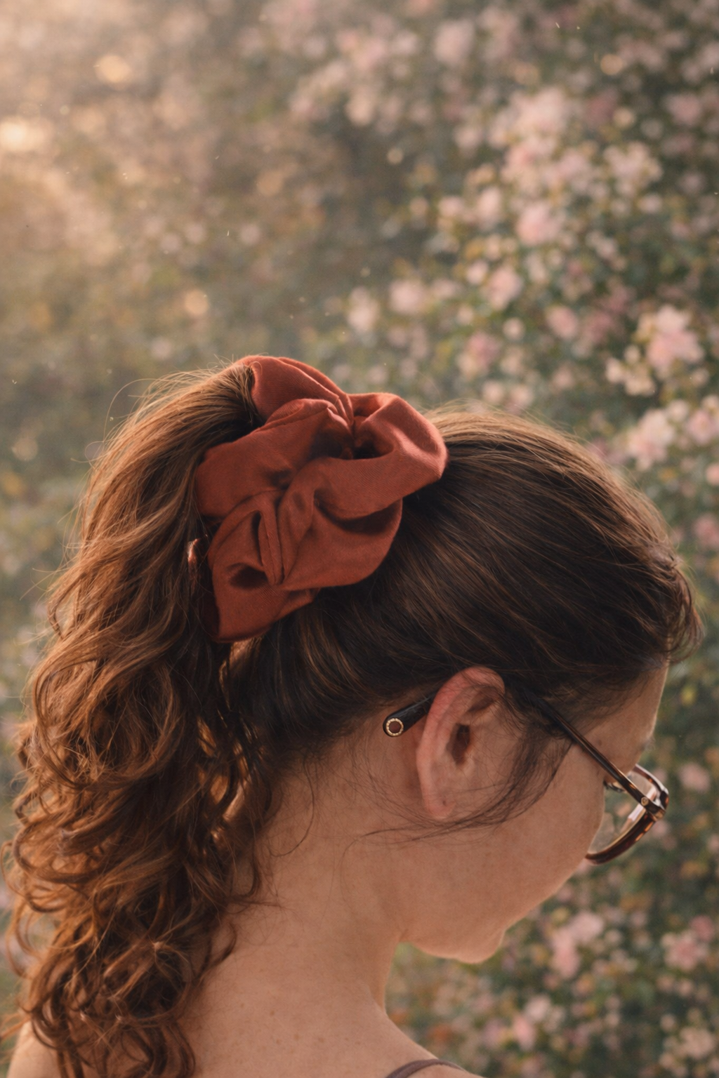 Whatever - Oversized Auburn Satin Scrunchie (XXL)