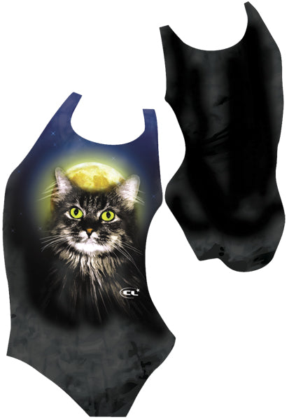 Ziggy_the_Cat Girl’s swimsuit / Cute Cat Print / Made in Canada