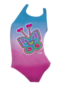 LuvBug Girl’s swimsuit / Butterfly Print / Made in Canada