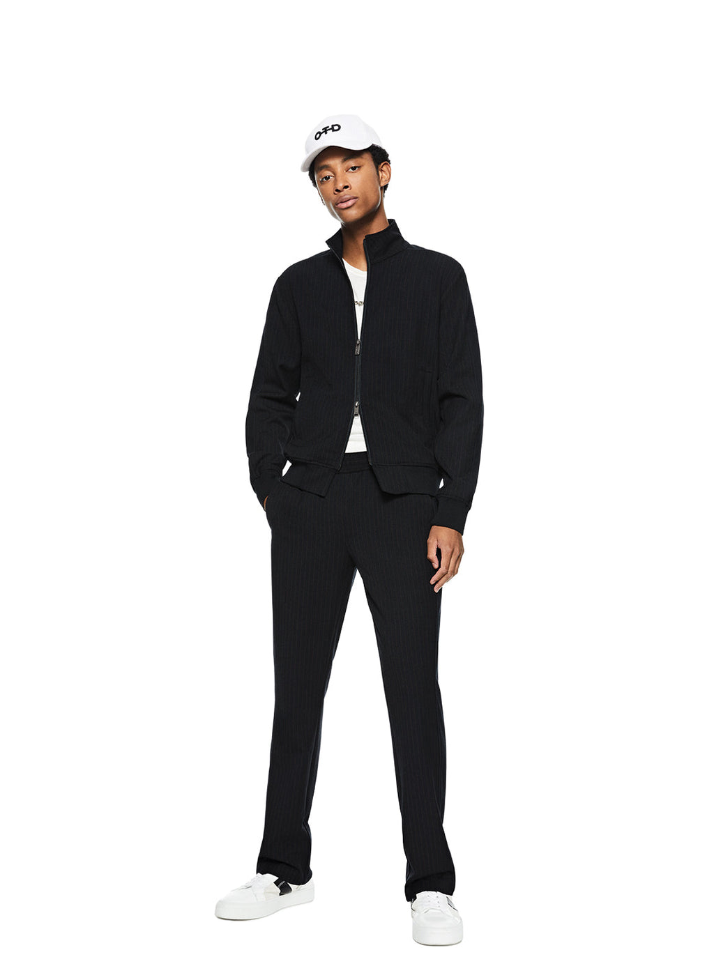 Pinstripe Track Jacket