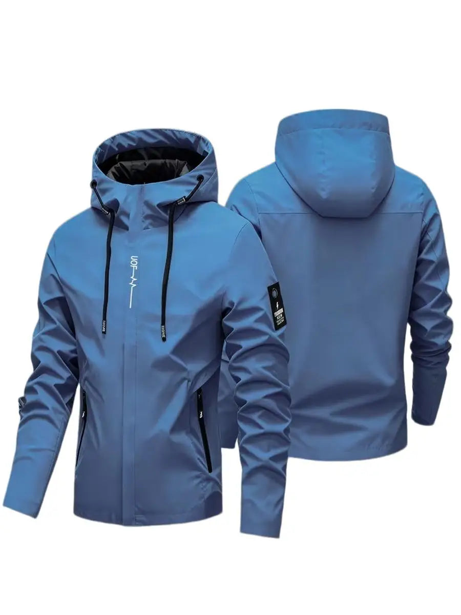 Men's Hooded Zip-Front Softshell Jacket