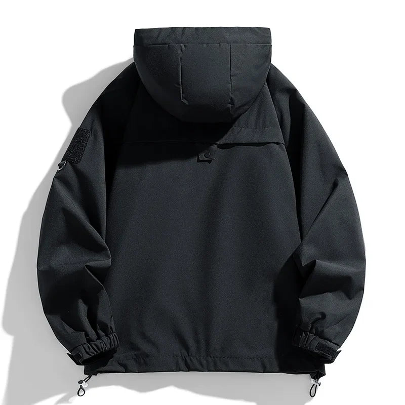 Men's Hooded Zip-Front Windbreaker