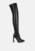 Amayara Stretchable Pointed Toe Long Boots-0