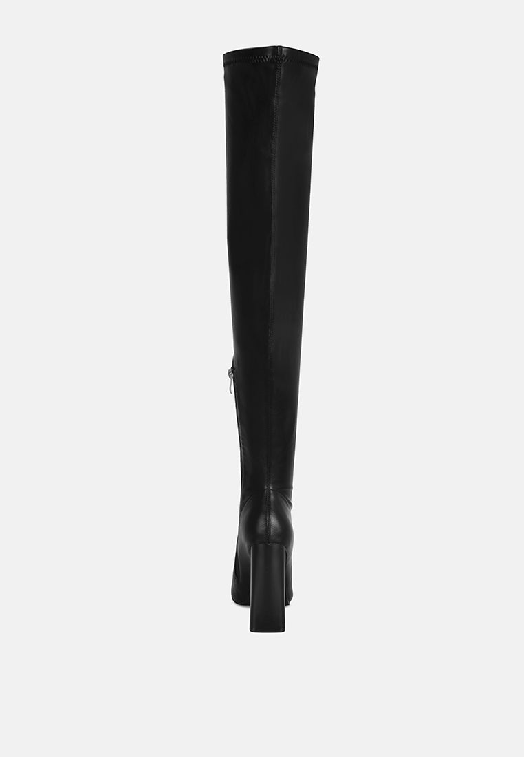 Amayara Stretchable Pointed Toe Long Boots-4
