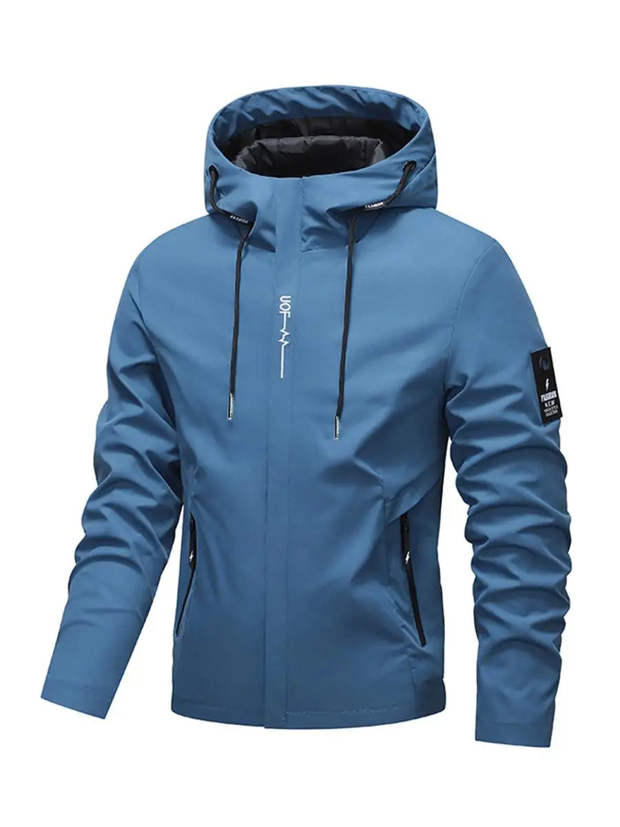 Men's Hooded Zip-Front Softshell Jacket