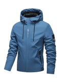 Men's Hooded Zip-Front Softshell Jacket