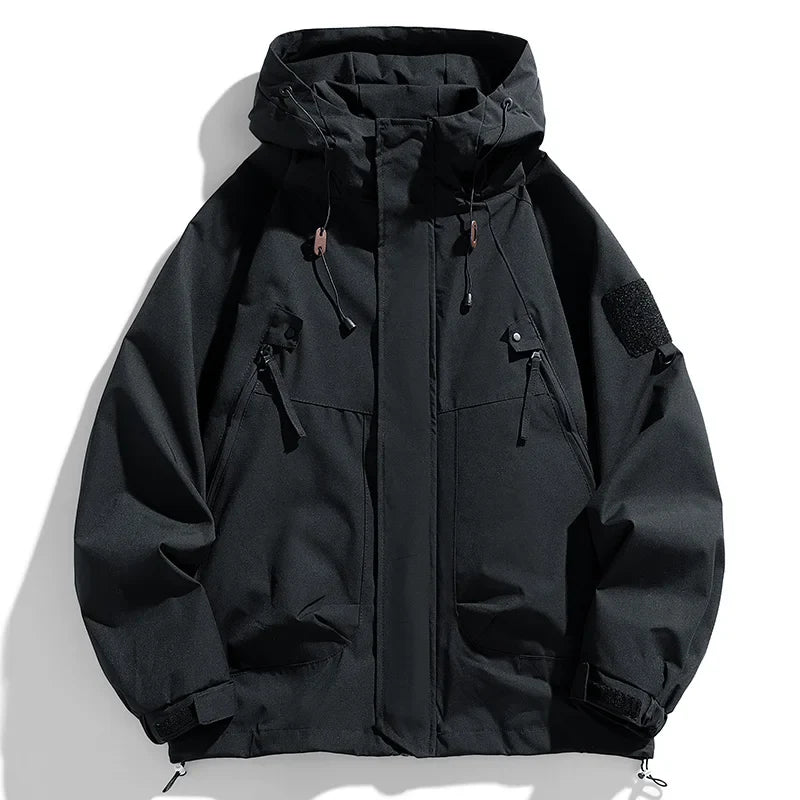 Men's Hooded Zip-Front Windbreaker
