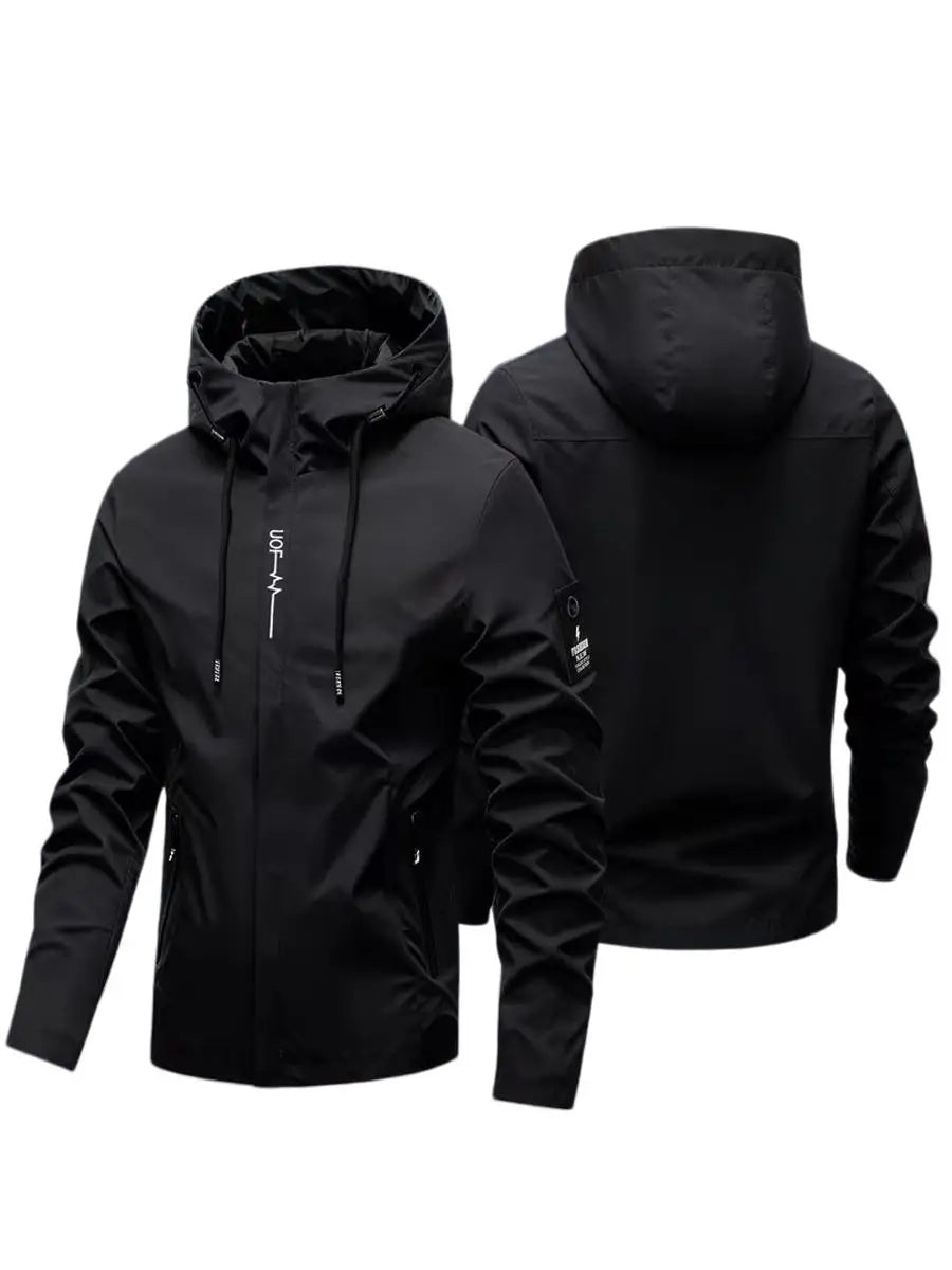 Men's Hooded Zip-Front Softshell Jacket