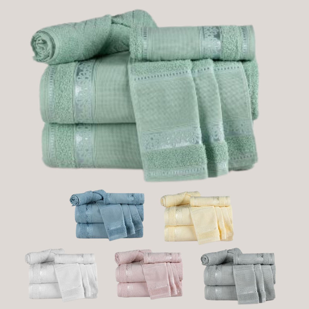 5-Piece Cotton Towel Set Atelier – Embroidery Ready Bath, Hand & Bath Mat 400 GSM-0