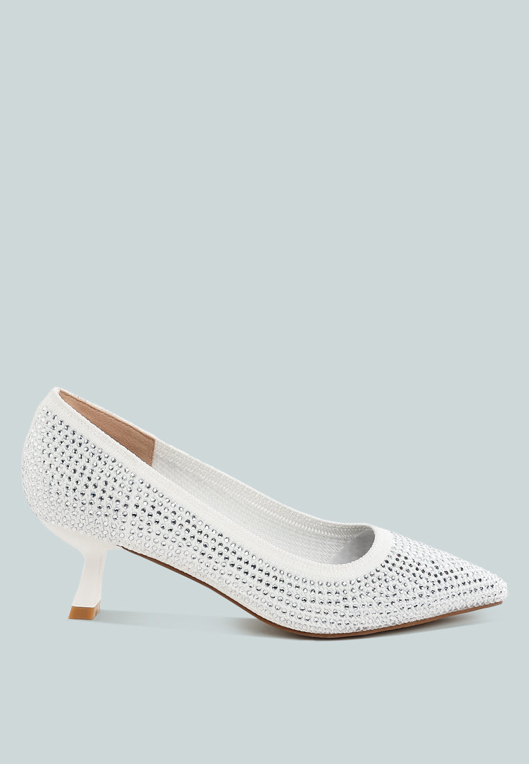 Vimto Breathable Rhinestone Pumps-5