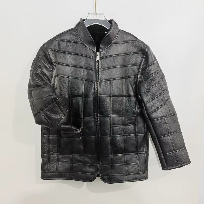 New Warm Men'S Fur Jacket Men'S 100% Real Sheepskin Coat, Men'S Jackets, Leather Jacket, Thick, Size Custom