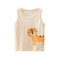 2026 Summer Children Vests Clothes 100% Cotton Animals Cartoon Baby Boys Girls Tank Tops Kids Cute Bottoming Undershirts