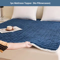 Milk Velvet Mattress Pad Soft Breathable Bedding Protector Queen Size Comfortable Quilted Top Mattress Cover