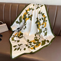 Luxury Brand 2023 Silk Square Scarf Women Cat Neck Hair Tie Band Beach Hijab Kerchief Head Headbands Bandana Female Foulard 70Cm